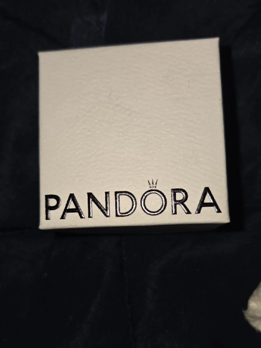 Pandora Pink Sparkle Murano Glass Charm Ring
